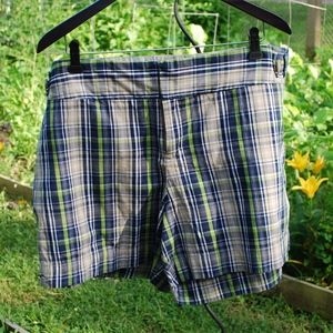 Merona Navy/Khaki/Green Plaid Shorts sz 22W